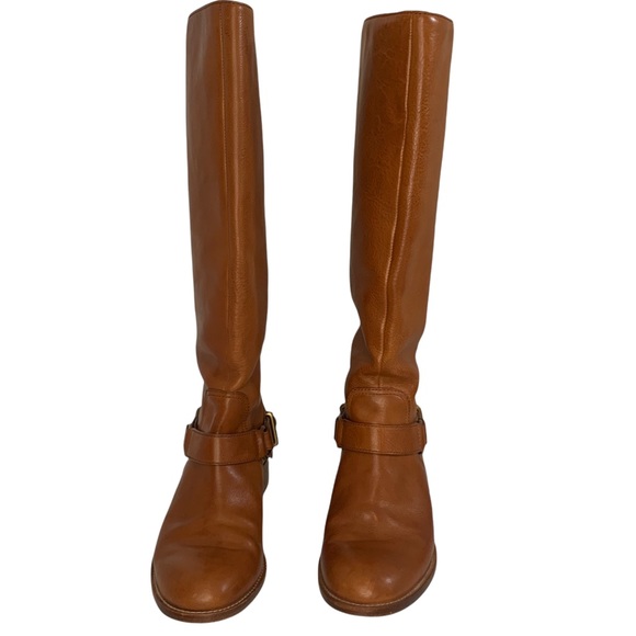 Coach Natalie cognac brown leather tall riding boots Women’s Size 7 - Picture 3 of 14
